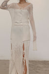 SWAYING/KNIT Washi Feather Cardigan SW22SST48 White PS46